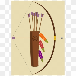 Clip Art Freeuse Stock Clipart - Bow And Quiver Of Arrows - Png Download
