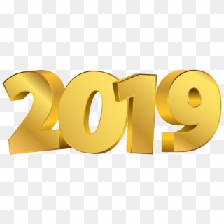 2019 Golden Digits Happy New Year - Circle Clipart