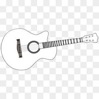 Guitar Black And White Acoustic Guitar Clipart Png - White Guitar Clipart Transparent Png