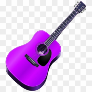 Acoustic Guitar Clipart Png Full Hd - Purple Guitar Clip Art Transparent Png