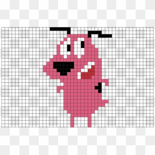 Courage The Cowardly Dog Pixel Art Clipart 100340 Pikpng - courage the cowardly dog transparent roblox