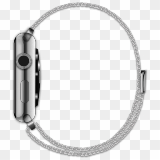 Apple Watch With A Milanese Loop - Mobile Phone Clipart