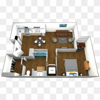 1 Bedroom 1 Bathroom Apartment For Rent At The Roy - Floor Plan Clipart