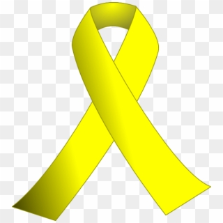 Ribbon - Yellow Cancer Ribbon Black Background Clipart