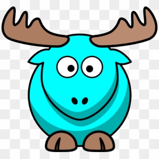 Turquoise Moose Cartoon Svg Clip Arts 600 X 560 Px - Png Download