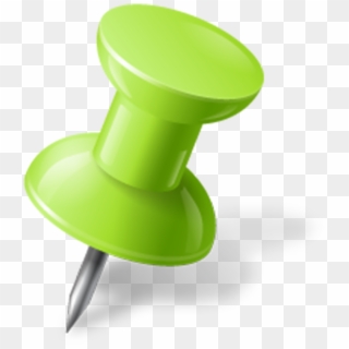 Green Right Pushpin - Pinterest Clipart