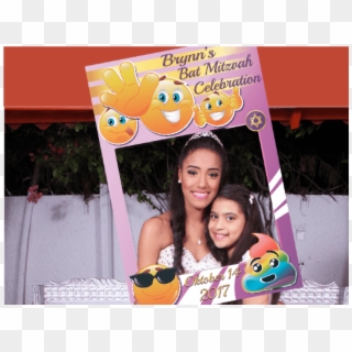 Large Custom Emoji Bat Photo Booth Prop Frame Emoji - Booth Frame Bridal Shower Clipart