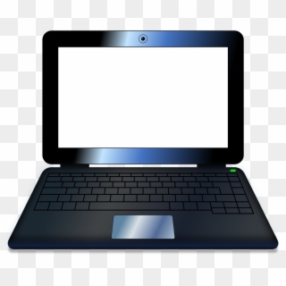 Notebook Clipart Free - Computer With Blank Screen Clipart - Png Download