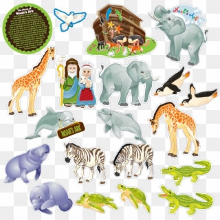 Noah's Ark Fridge Magnet Set Get It Here - Noah's Ark Animal Pairs Clipart Free - Png Download