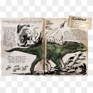 Dino Dossier - Velonasaur - Ark Velonasaur Dossier Clipart