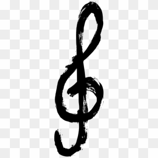 Music Symbol Png - Brush Stroke Music Symbol Clipart