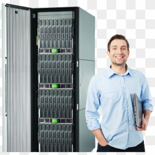 Dedicated Server Features - Happy Businessman With Laptop Smiling Clipart
