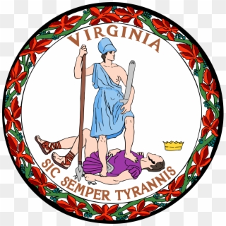 Open - Virginia Flag Seal Clipart