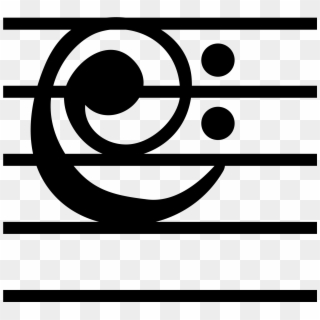 Open - Old Bass Clef Notation Clipart
