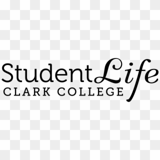 Student Life Logo, In One-color White, With Oswald - Graphic Design Clipart