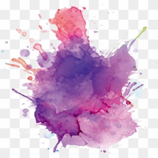 Ftestickers Watercolor Paint Splatter Purple - Watercolor Splash Purple Png Clipart
