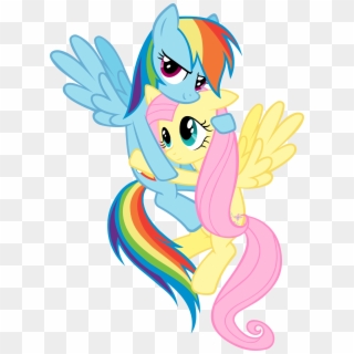 Rainbow Dash Fluttershy Rarity Twilight Sparkle Applejack - Rainbow Dash Hugging Fluttershy Clipart