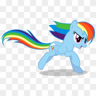 Pony Clipart Rainbow Dash - My Little Pony Rainbow Dash Running - Png Download
