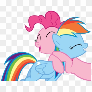 Pinkie Pie And Rainbow Dash Hugging - Mlp Rainbow Dash And Pinkie Pie Clipart
