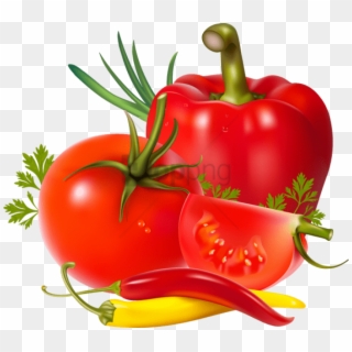 Aug 26 - Tomatoes And Peppers Clip Art - Png Download