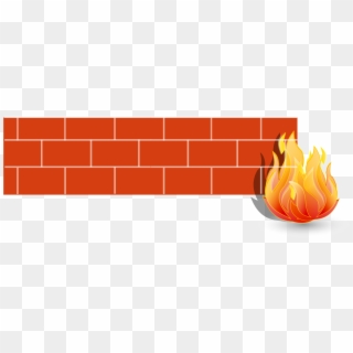 Firewall Fire Brick Wall Network - Firewall Clipart - Png Download