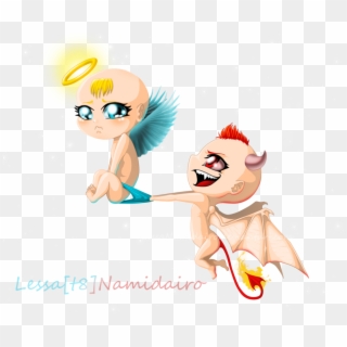 900 X 744 3 - Devil And Angel Base Clipart