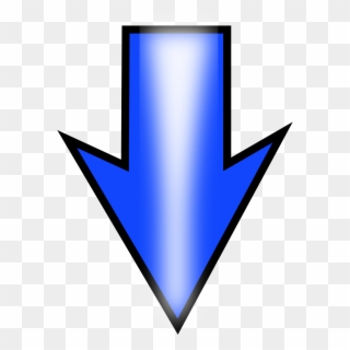 Illustration Of A Blue Arrow - Arrow Clipart Down - Png Download