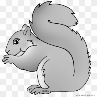 Vector Transparent Clipartblack Com Animal Free Black - Eastern Gray Squirrel Cartoon - Png Download