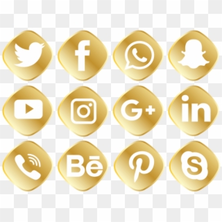 Golden Social Media Icons - Viber Clipart