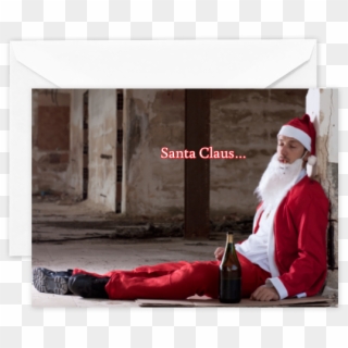 Santa Claus - Papai Noel No Chão De Bebado Clipart