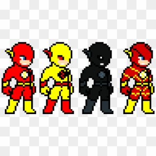 The Flash, Reverse Flash, Zoom, And The Flash - Cartoon Clipart