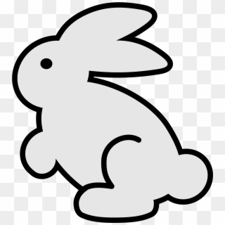 Easter Bunny Rabbit Download Black And White Free Commercial - Bunny Clip Art - Png Download