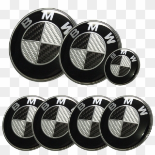 Afauto 7pcs Bmw Black Silver Carbon Fiber Style Emblem - Black Carbon Fiber Bmw Emblems Clipart