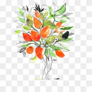 Mango Tree Png - Watercolor Painting Clipart