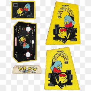 Pac Labels - Coleco Pacman Arcade Stickers Clipart