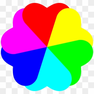 Coloring Book Computer Icons Rainbow Heart - Clipart Picture Of Colours - Png Download