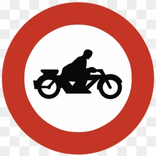 Download No Motorcycles Road Sign Transparent Png - Sepeda Motor Dilarang Masuk Clipart