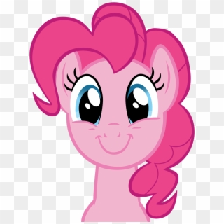 Pink Smiley Face With Mustache - My Little Pony Pinkie Pie Face Clipart