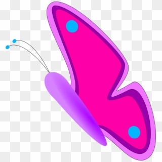 Animated Butterfly - Butterfly Clip Art Side - Png Download
