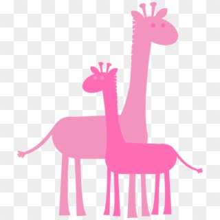 Girl Clipart Giraffe - Baby Pink Giraffe Png Transparent Png