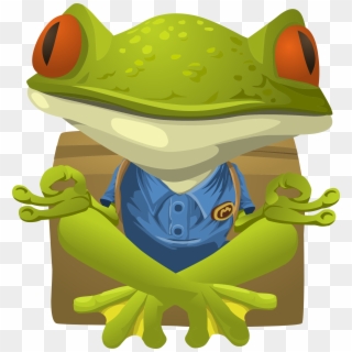 Big Image - Frog Yoga Clipart Transparent - Png Download