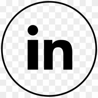 Linkedin Icon - Linkedin Black White Button Clipart