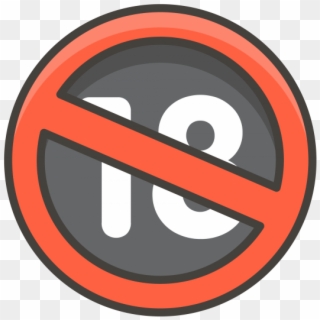 No One Under Eighteen Emoji - Circle Clipart