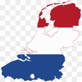 Flag Map Of The Dutch Language - Netherlands Map And Flag Clipart