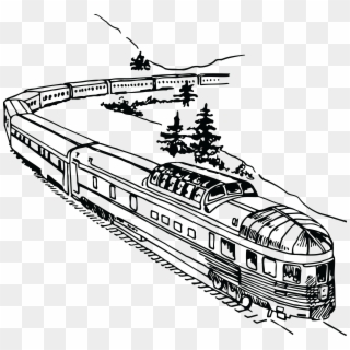 Medium Image - Train Pictures Black And White Clipart