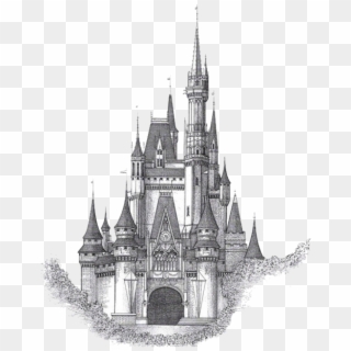 Drawn Building Png Tumblr - Cinderella Castle Drawing Clipart
