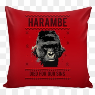 Harambe Died For Our Sins Festive Funny Ugly Christmas Clipart