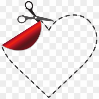 Heart With Scissors Png Clipart Picture - Heart Scissor Clipart Transparent Png