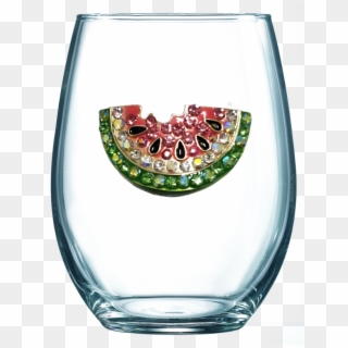 Watermelon Jeweled Stemless Wine Glass - Bad Day Stemless Wine Glass Clipart