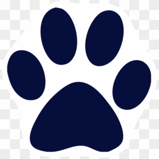 Navy Clipart Paw Print - Navy Blue Dog Paw - Png Download